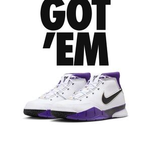 Nike White and Purple Sneakers